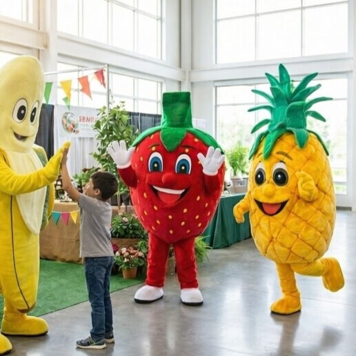 Character/Mascott Rotterdam  (NL) Fruit Parade: Pineapple, Strawberry and Banana