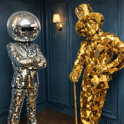 Dance group Rotterdam  (NL) Disco Mirrorman Dancers (duo)