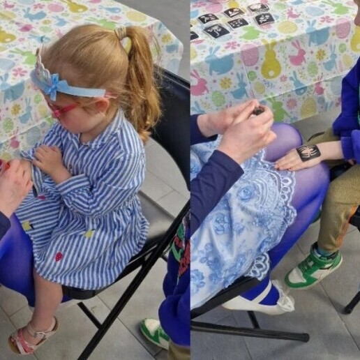 Make-up artist Oosterhout  (Noord Brabant)(NL) Flower themed glitter tattoo ladies