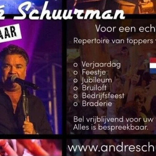 Singer (male) Utrecht  (NL) ANDRE SCHUURMAN- singer entertainer