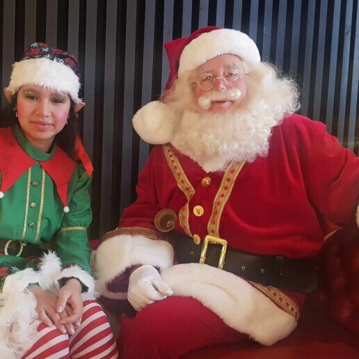 Kindervoorstelling Sint-Denijs-Westrem  (BE) Kerstman + liefelijke Kerstelf