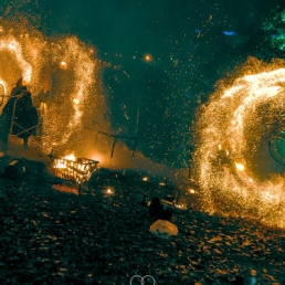 Stuntshow Leimuiden  (NL) Erik de Viking zorgt voor vuur! - Duo