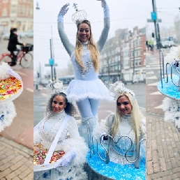 Animatie Beesd  (NL) Winter trio steltloper act kerst