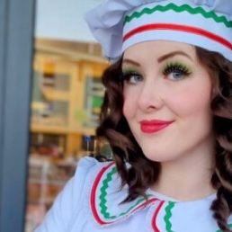 Uitdeeldame kerstbakker christmas thema