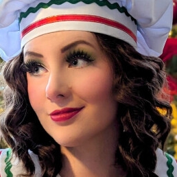 Uitdeeldame kerstbakker christmas thema