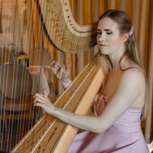 Harpist Sittard  (NL) Harpiste Fenna verlovingen&bruiloften
