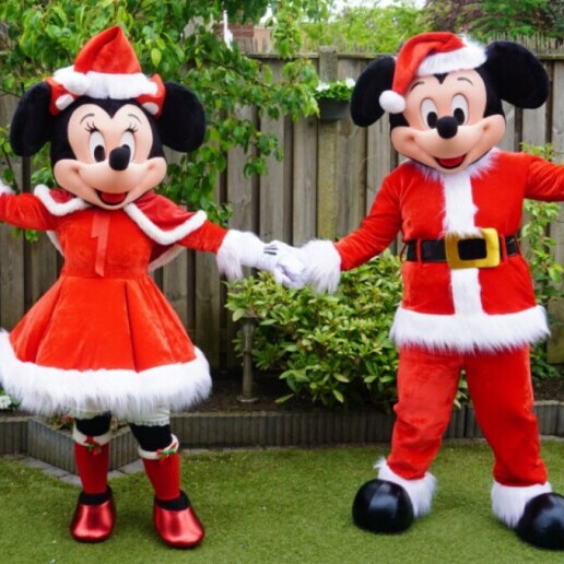 Karakter/Verkleed Almelo  (NL) Mickey & Minnie Mouse - Kerstmascottes