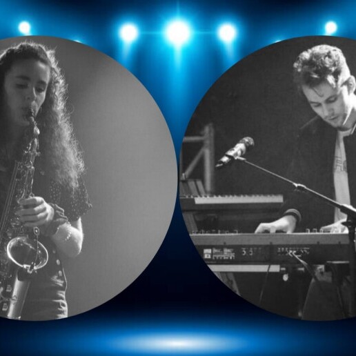 Band Apeldoorn  (NL) Saxofonist KirstenSax en toetsenist Hugo