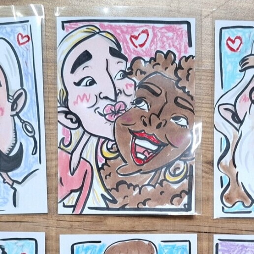 Kunstenaar Den Bosch  (NL) Kleur Karikaturist op jouw Bruiloft