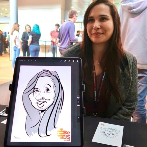 Kunstenaar Leuven  (BE) Digitale Karikaturen Live op Events
