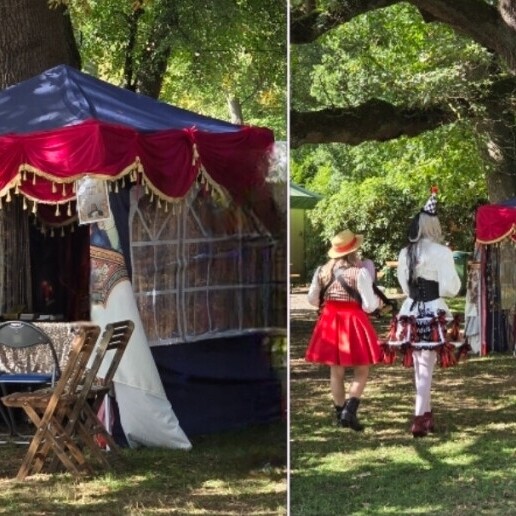 Waarzegger Arnhem  (NL) Waarzegster Madame Raquel + tent