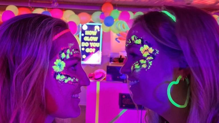 Neon/UV Makeup Party Makeup Heads