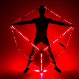 LED Cube + Suit - Visual juggling Act