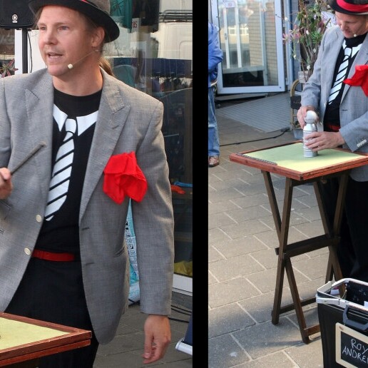 Magician Fijnaart  (NL) Street magician, Prize NK, Roy Andrews