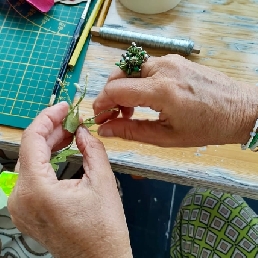 Papieren bloemen workshop