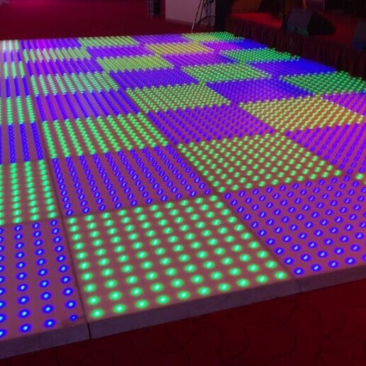 Event show Dordrecht  (NL) Illuminated dance floor Pixel LED 4 x 4 mtr