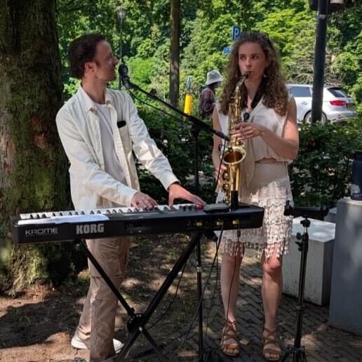 Band Apeldoorn  (NL) Pop duo KeySax & Vocals
