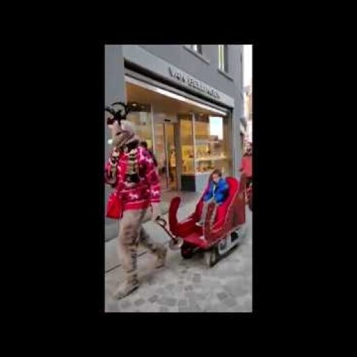 Street Theater: Rudolf, the Reindeer