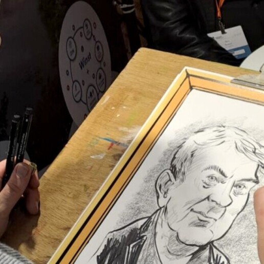 Kunstenaar Roermond  (NL) sneltekenaar/ karikaturist Michel Govers